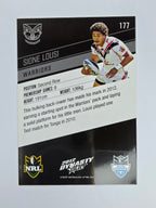 NRL 2012 Dynasty Base Card #177 Sione Lousi New Zealand Warriors