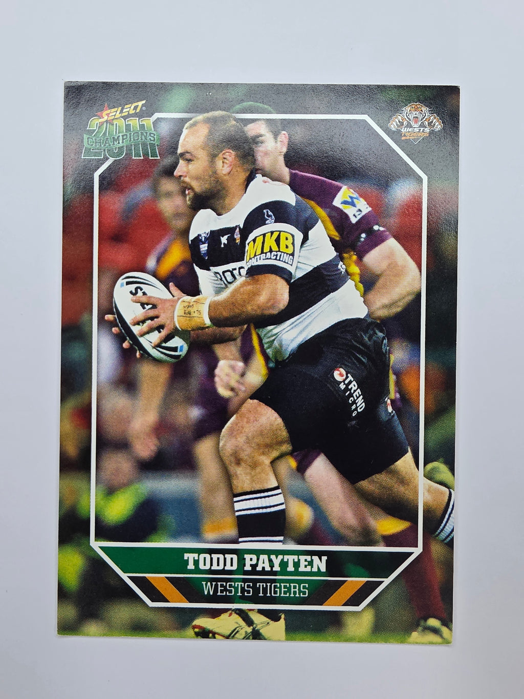 NRL 2011 Champions Base Card #196 Todd Payten Wests Tigers
