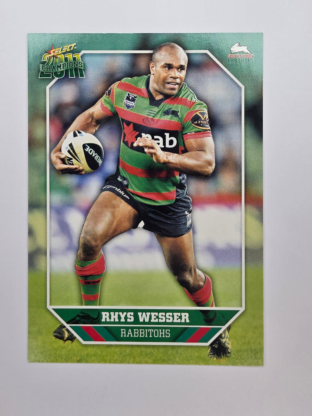 NRL 2011 Champions Base Card #160 Rhys Wesser South Sydney Rabbitohs