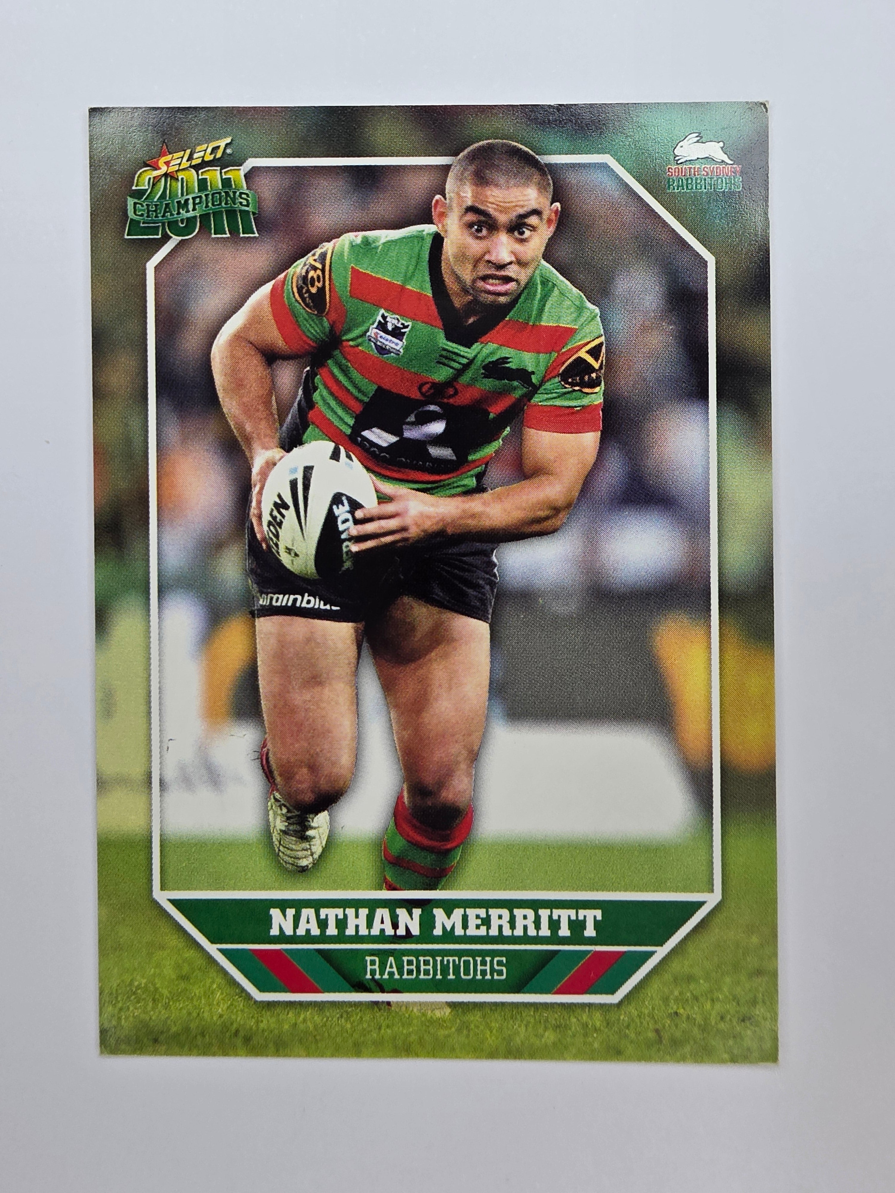 NRL 2011 Champions Base Card #154 Nathan Merritt South Sydney Rabbitohs