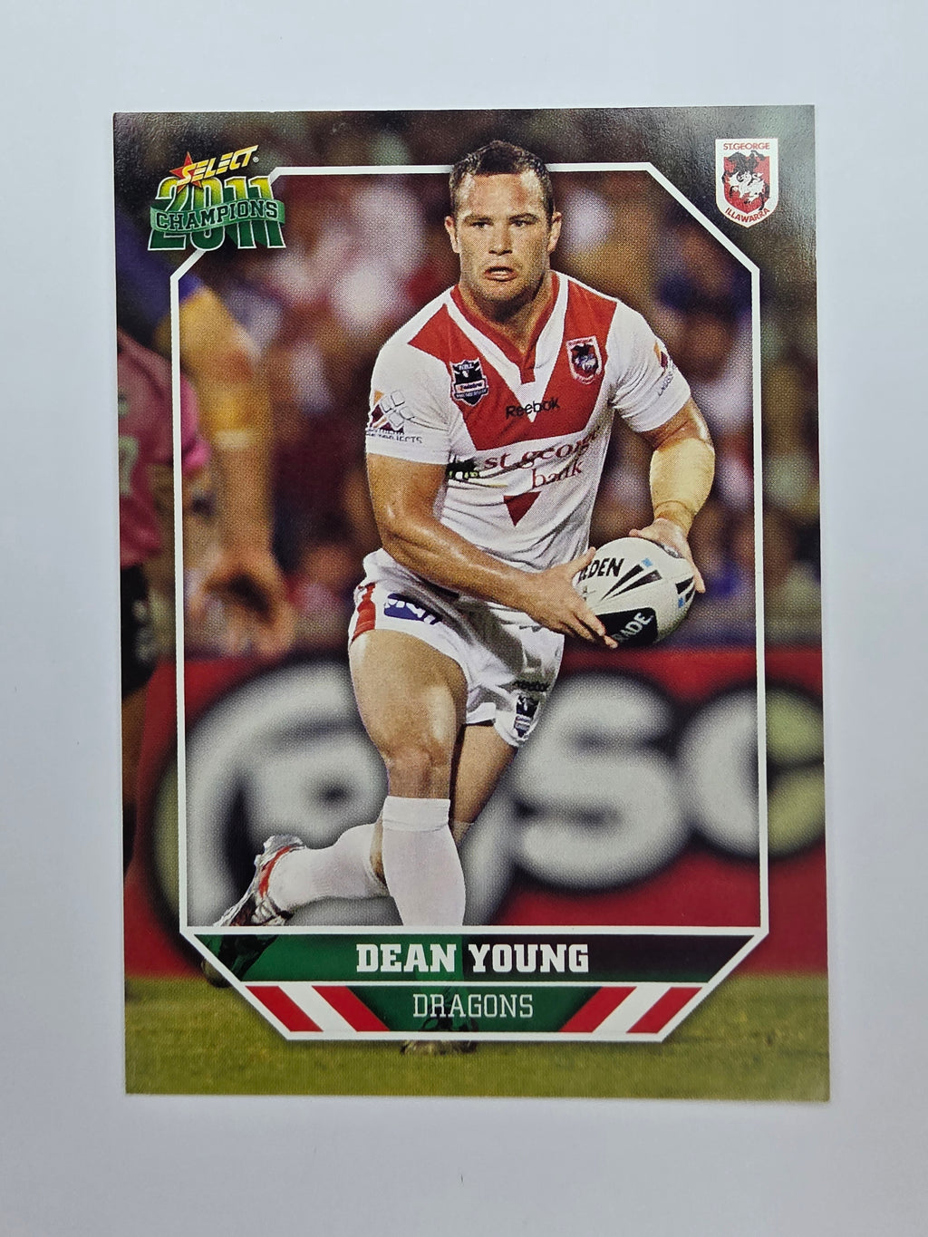 NRL 2011 Champions Base Card #148 Dean Young St George Illawarra Dragons