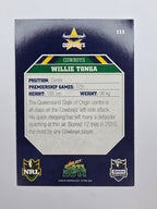 NRL 2011 Champions Base Card #111 Willie Tonga North Queensland Cowboys