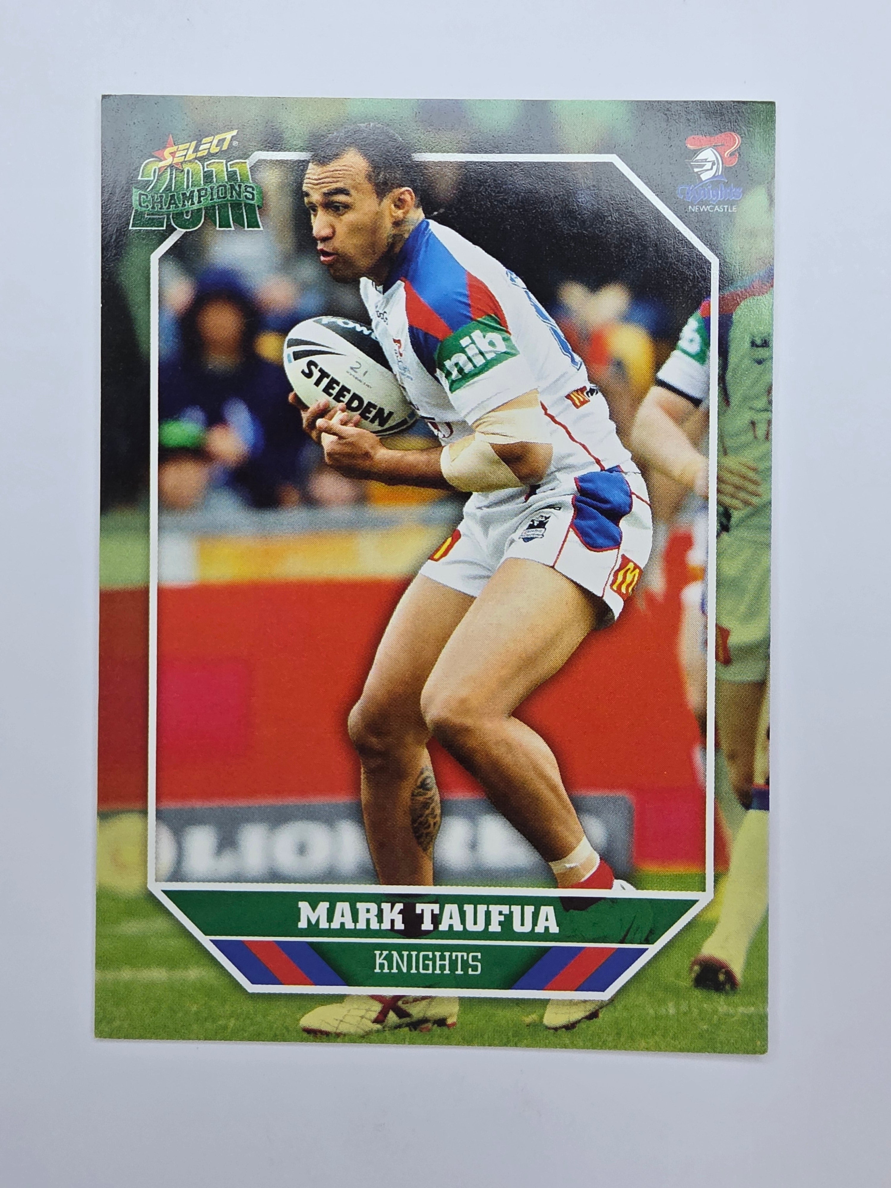 NRL 2011 Champions Base Card #98 Mark Taufua Newcastle Knights