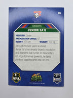 NRL 2011 Champions Base Card #95 Junior Sa’u Newcastle Knights