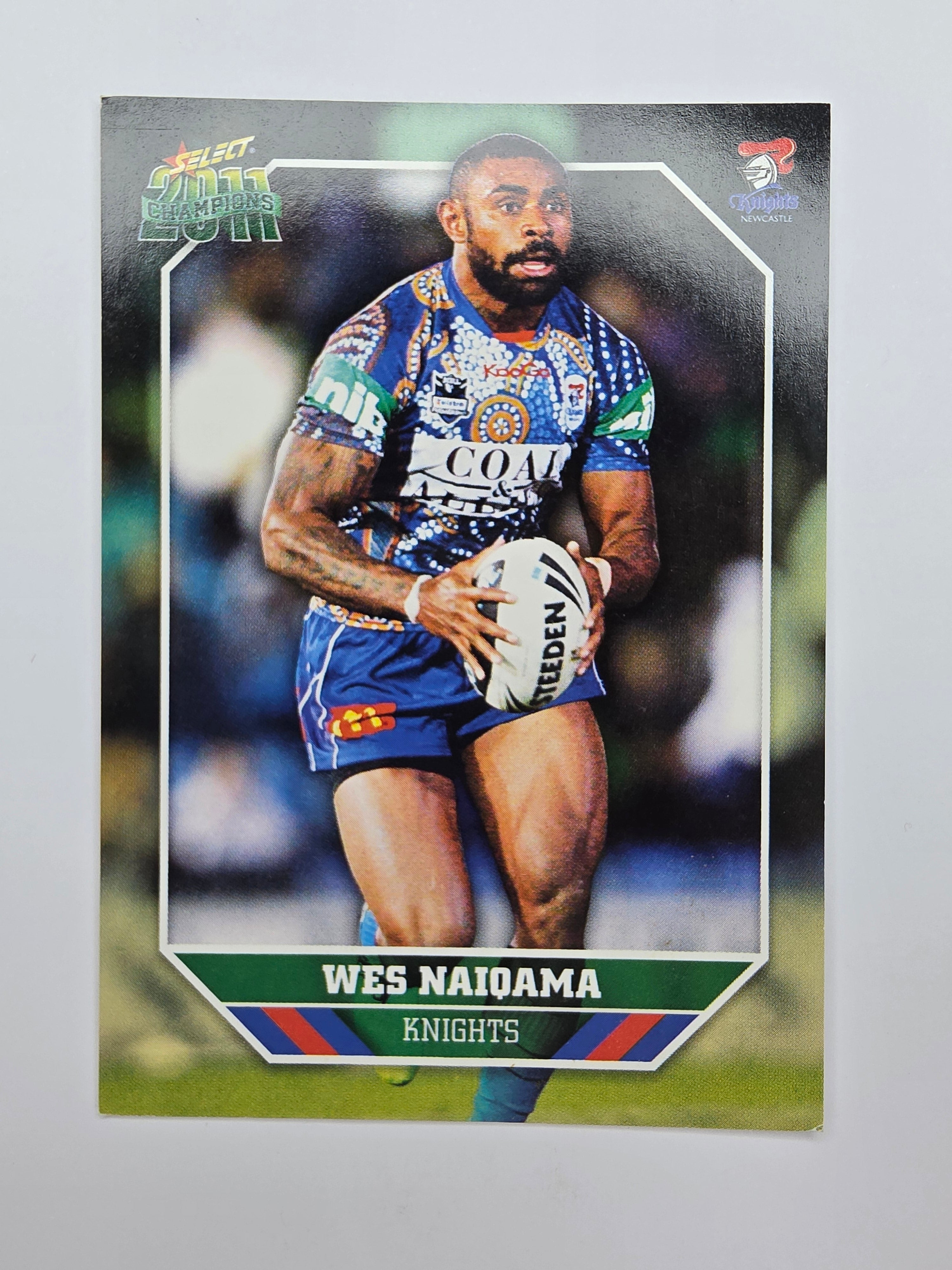 NRL 2011 Champions Base Card #91 Wes Naiqama Newcastle Knights