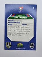 NRL 2011 Champions Base Card #91 Wes Naiqama Newcastle Knights