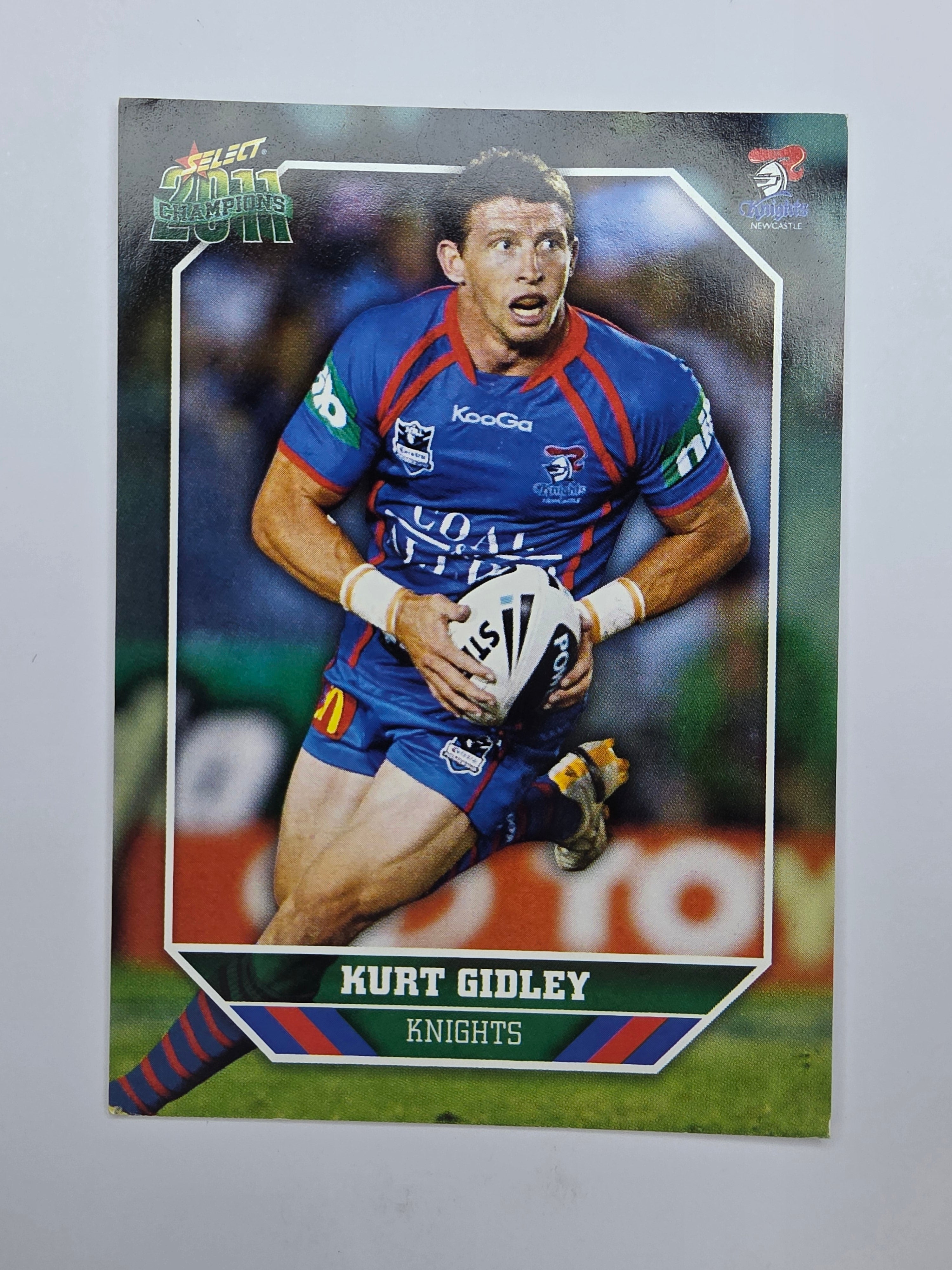 NRL 2011 Champions Base Card #89 Kurt Gidley Newcastle Knights