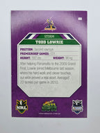 NRL 2011 Champions Base Card #88 Todd Lowrie Melbourne Storm