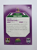 NRL 2011 Champions Base Card #85 Sika Manu Melbourne Storm