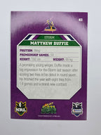 NRL 2011 Champions Base Card #83 Matthew Duffie Melbourne Storm