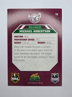 NRL 2011 Champions Base Card #73 Michael Robertson Manly Warringah Sea Eagles