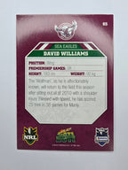 NRL 2011 Champions Base Card #65 David Williams Manly Warringah Sea Eagles