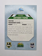 NRL 2011 Champions Base Card #51 Anthony Tupou Cronulla Sutherland Sharks