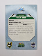 NRL 2011 Champions Base Card #43 Colin Best Cronulla Sutherland Sharks