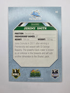 NRL 2011 Champions Base Card #42 Jeremy Smith Cronulla Sutherland Sharks