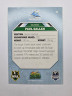 NRL 2011 Champions Base Card #41 Paul Gallen Cronulla Sutherland Sharks