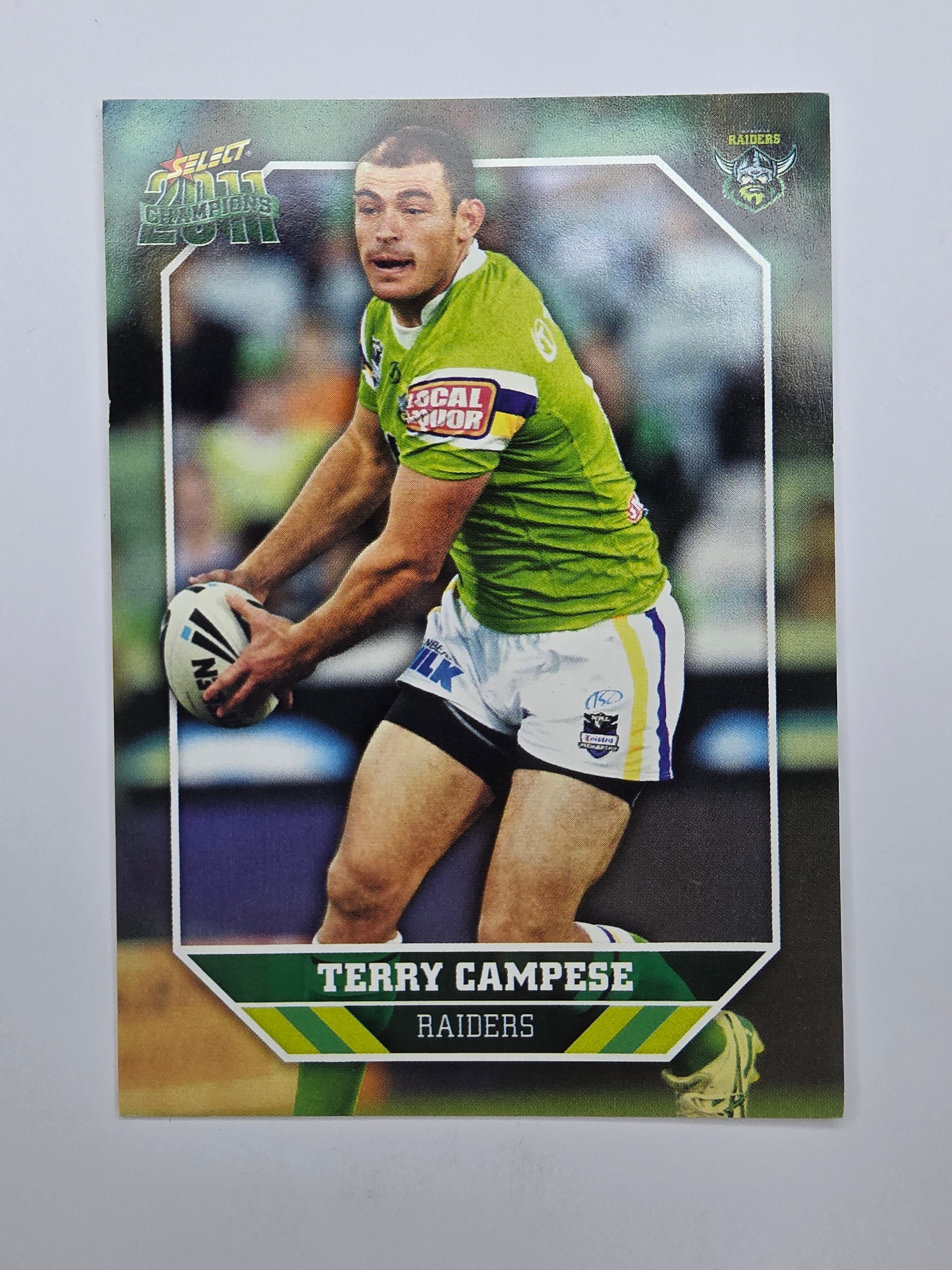 NRL 2011 Champions Base Card #30 Terry Campese Canberra Raiders