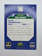 NRL 2011 Champions Base Card #25 Josh Morris Canterbury Bankstown Bulldogs