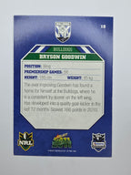 NRL 2011 Champions Base Card #19 Bryson Goodwin Canterbury Bankstown Bulldogs