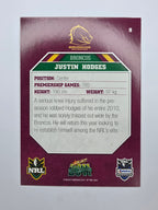 NRL 2011 Champions Base Card #9 Justin Hodges Brisbane Broncos