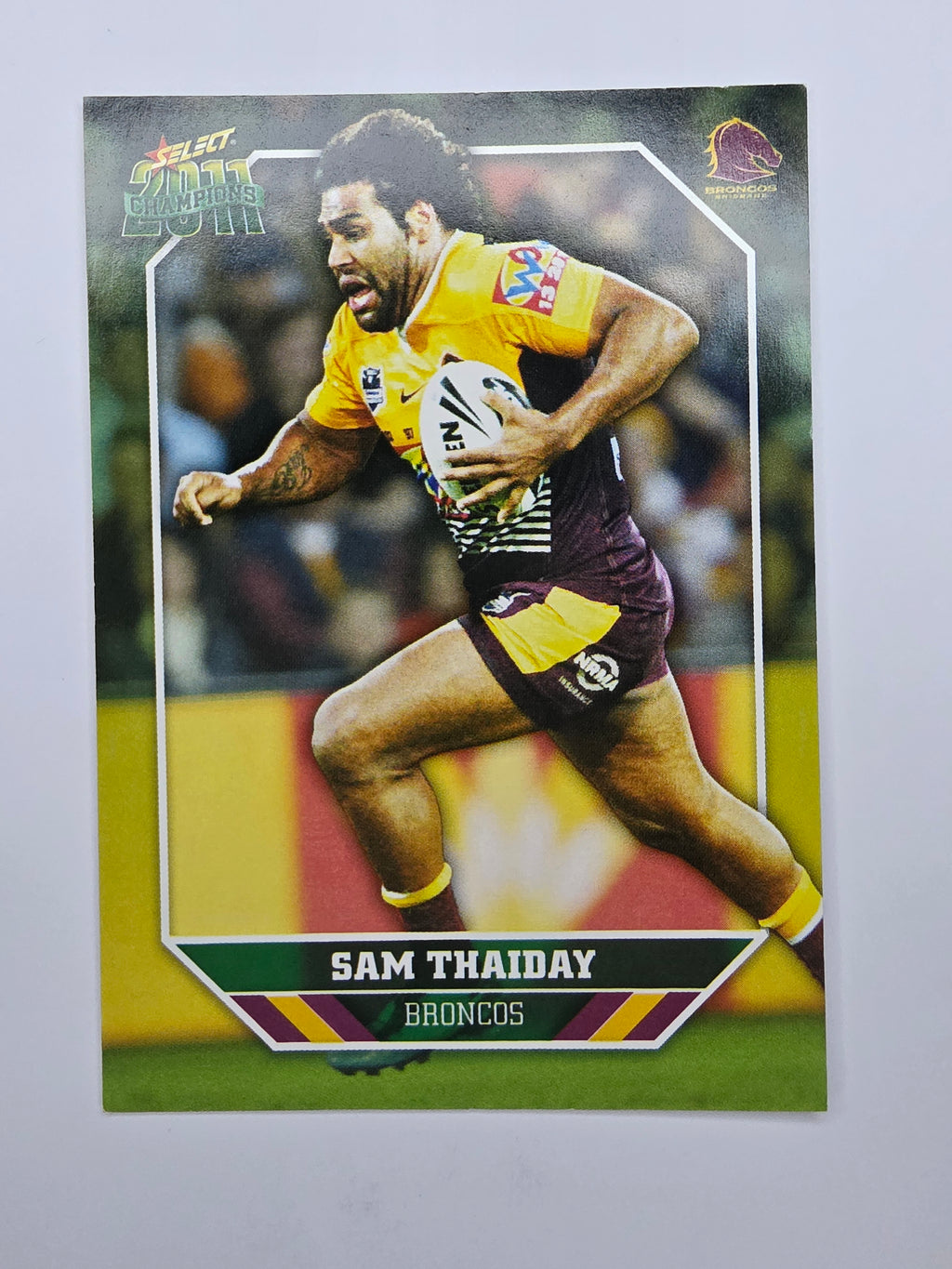 NRL 2011 Champions Base Card #8 Sam Thaiday Brisbane Broncos