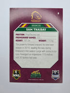 NRL 2011 Champions Base Card #8 Sam Thaiday Brisbane Broncos