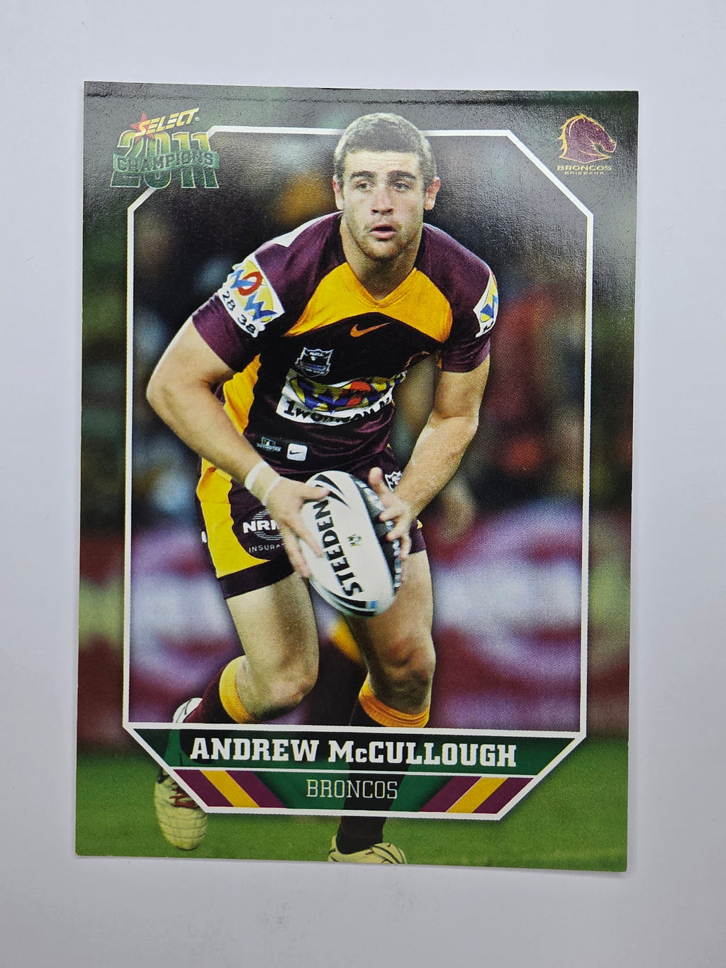 NRL 2011 Champions Base Card #6 Andrew McCullough Brisbane Broncos