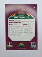 NRL 2011 Champions Base Card #5 Darren Lockyer Brisbane Broncos