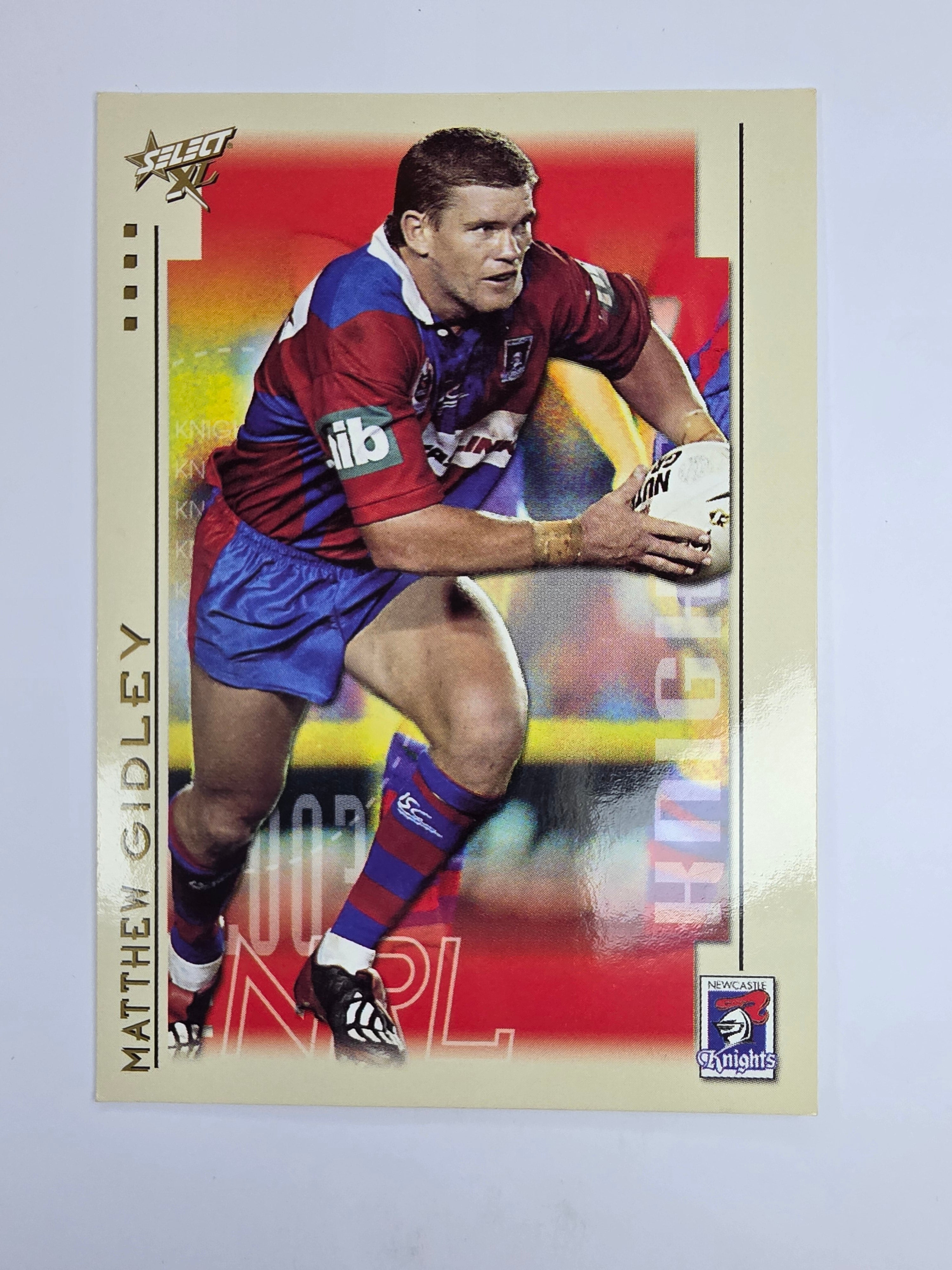 NRL 2003 Select XL Base Card #54 Matthew Gidley Newcastle Knights