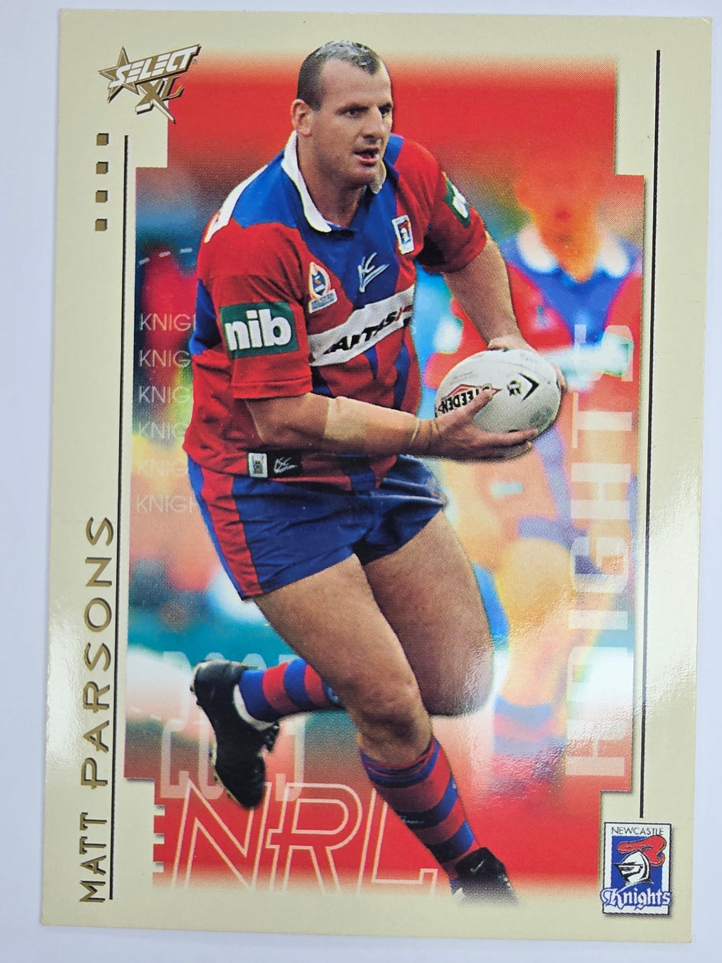 NRL 2003 Select XL Base Card #58 Matt Parsons Newcastle Knights