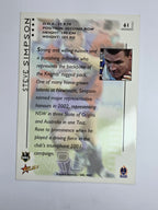 NRL 2003 Select XL Base Card #61 Steve Simpson Newcastle Knights