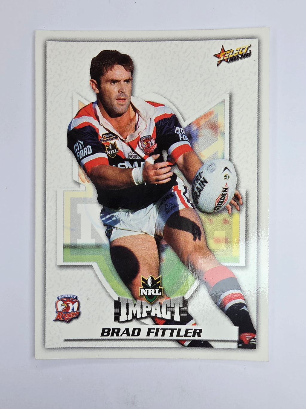 NRL 2001 Impact Base Card #16 Brad Fittler Sydney Roosters