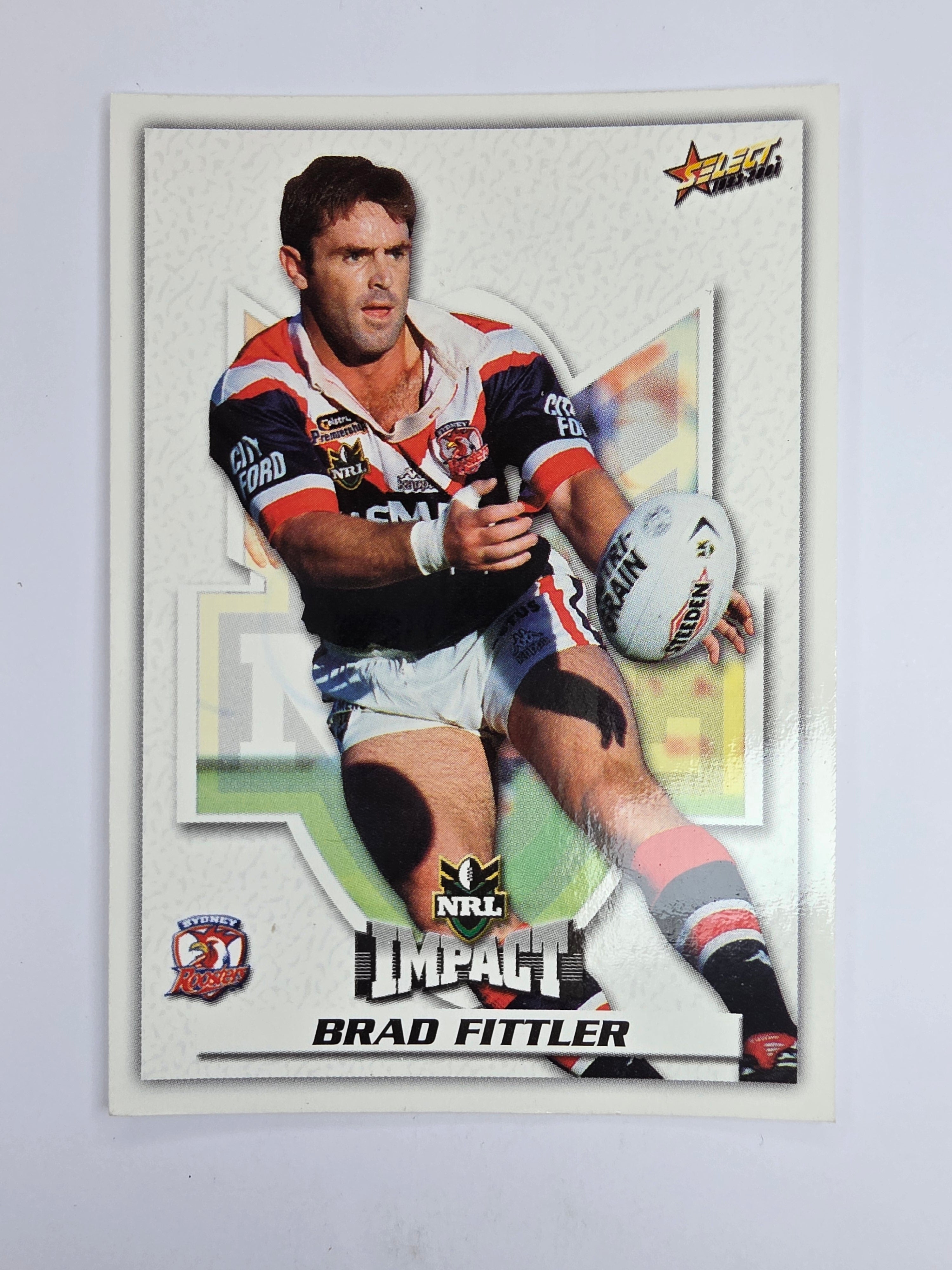 NRL 2001 Impact Base Card #16 Brad Fittler Sydney Roosters