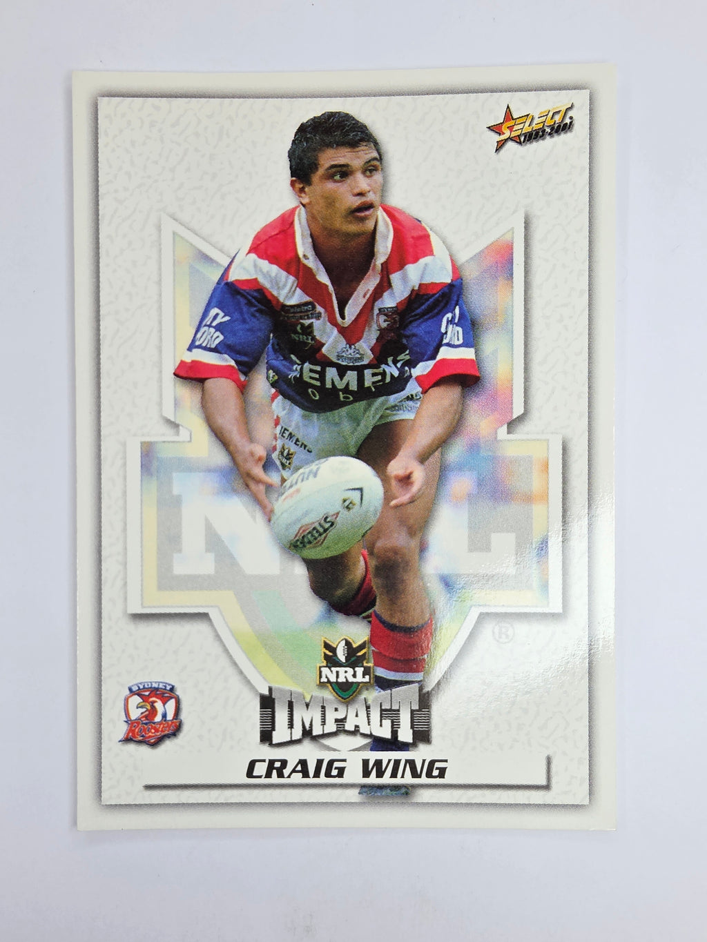 NRL 2001 Impact Base Card #26 Craig Wing Sydney Roosters