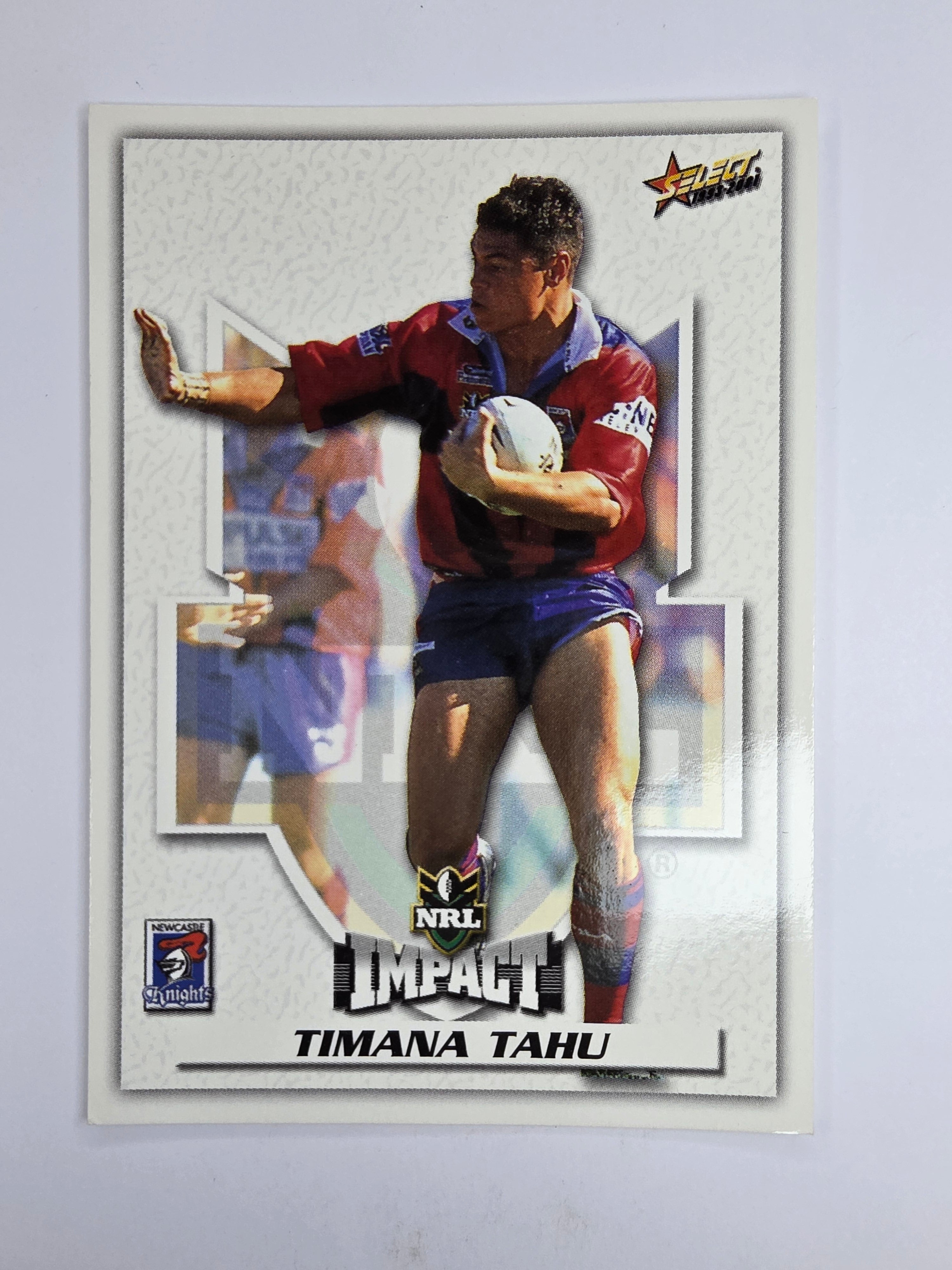 NRL 2001 Impact Base Card #37 Timana Tahu Newcastle Knights