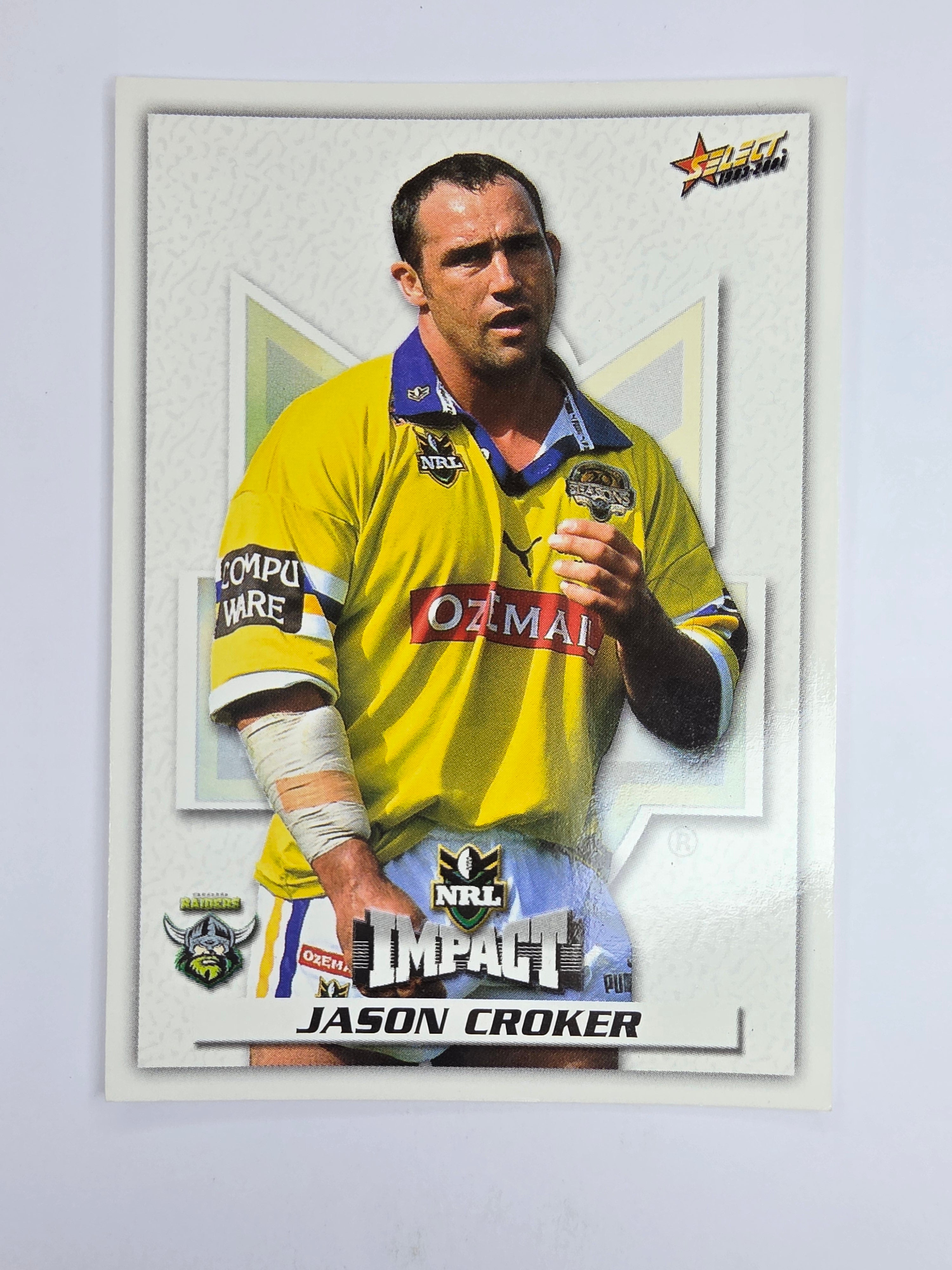 NRL 2001 Impact Base Card #53 Jason Croker Canberra Raiders