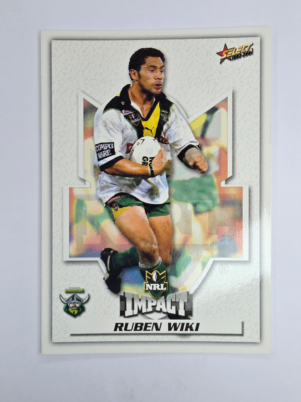 NRL 2001 Impact Base Card #61 Ruben Wiki Canberra Raiders