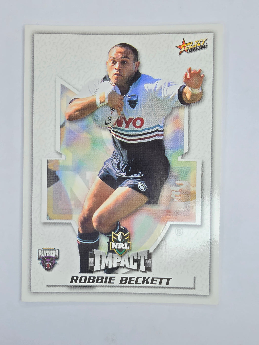NRL 2001 Impact Base Card #66 Robbie Beckett Penrith Panthers
