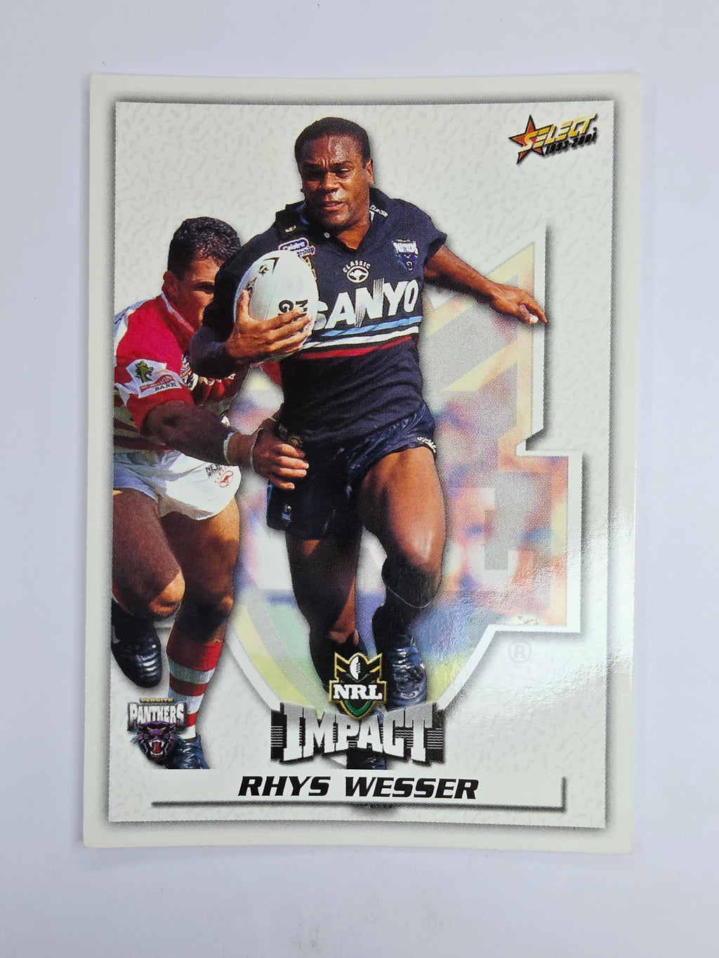 NRL 2001 Impact Base Card #69 Rhys Wesser Penrith Panthers