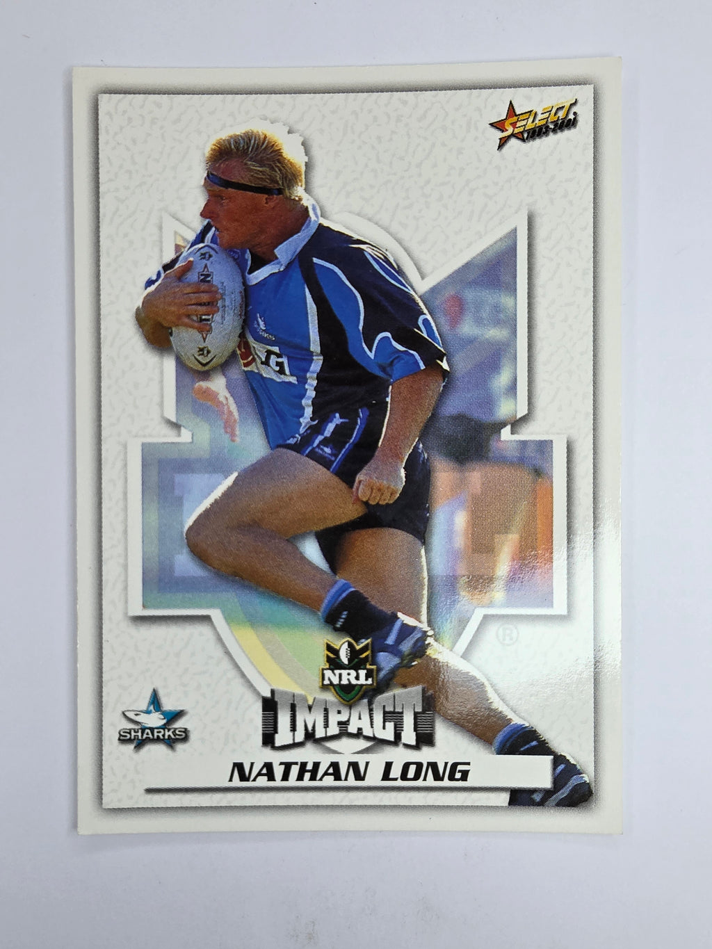 NRL 2001 Impact Base Card #94 Nathan Long Cronulla Sutherland Sharks