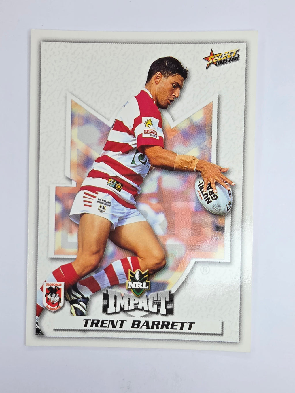 NRL 2001 Impact Base Card #97 Trent Barrett St George Illawarra Dragons