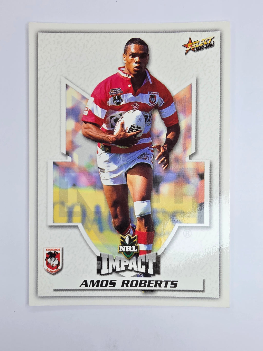 NRL 2001 Impact Base Card #105 Amos Roberts St George Illawarra Dragons