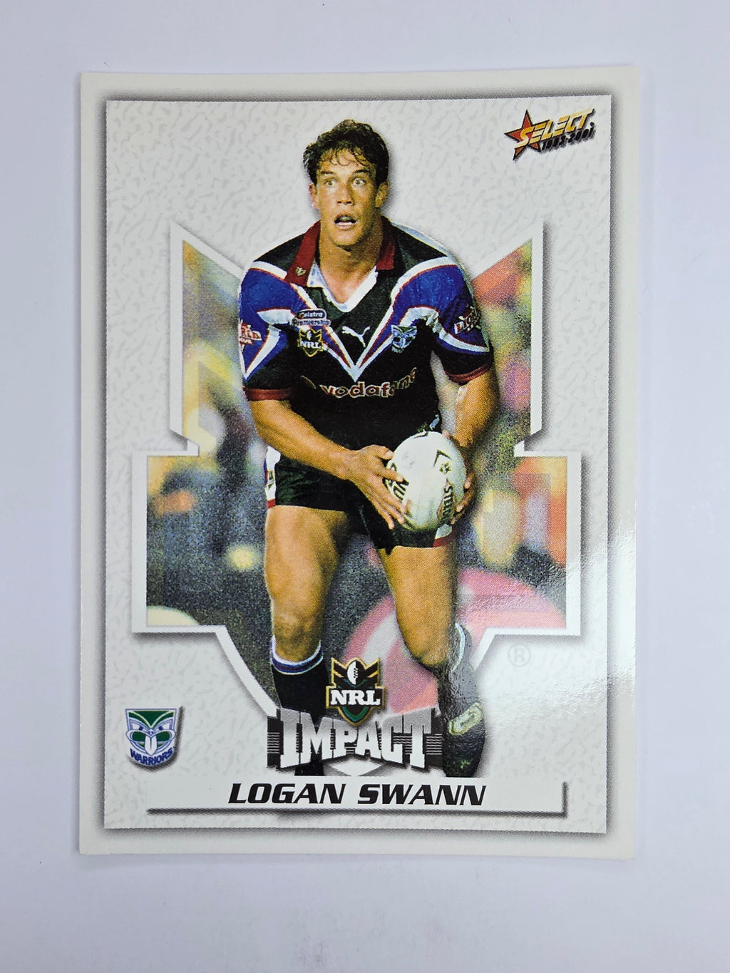 NRL 2001 Impact Base Card #148 Logan Swann New Zealand Warriors