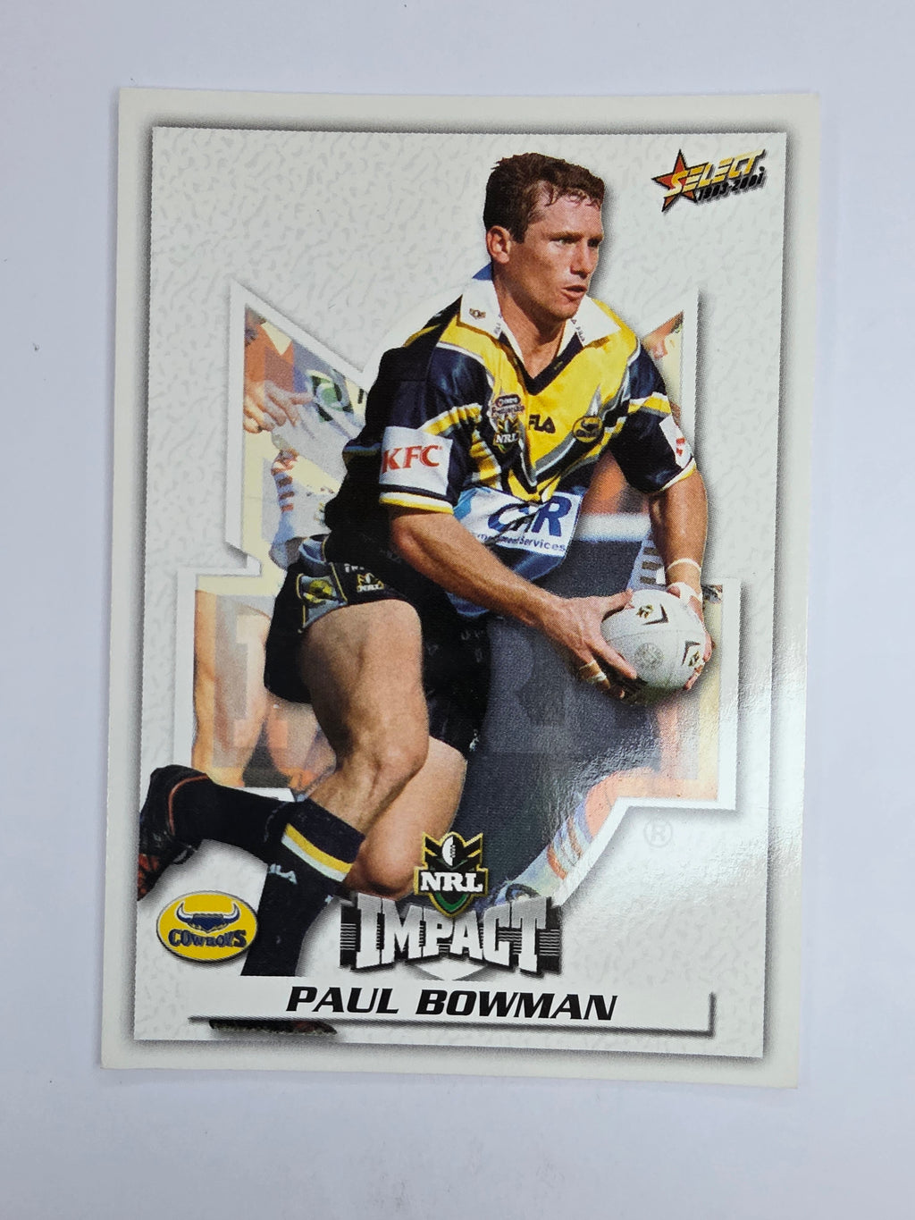 NRL 2001 Impact Base Card #151 Paul Bowman North Queensland Cowboys