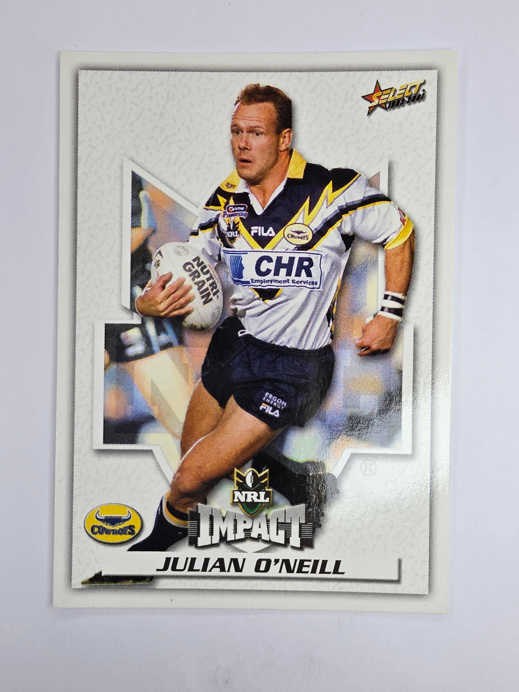 NRL 2001 Impact Base Card #152 Julian O’Neill North Queensland Cowboys
