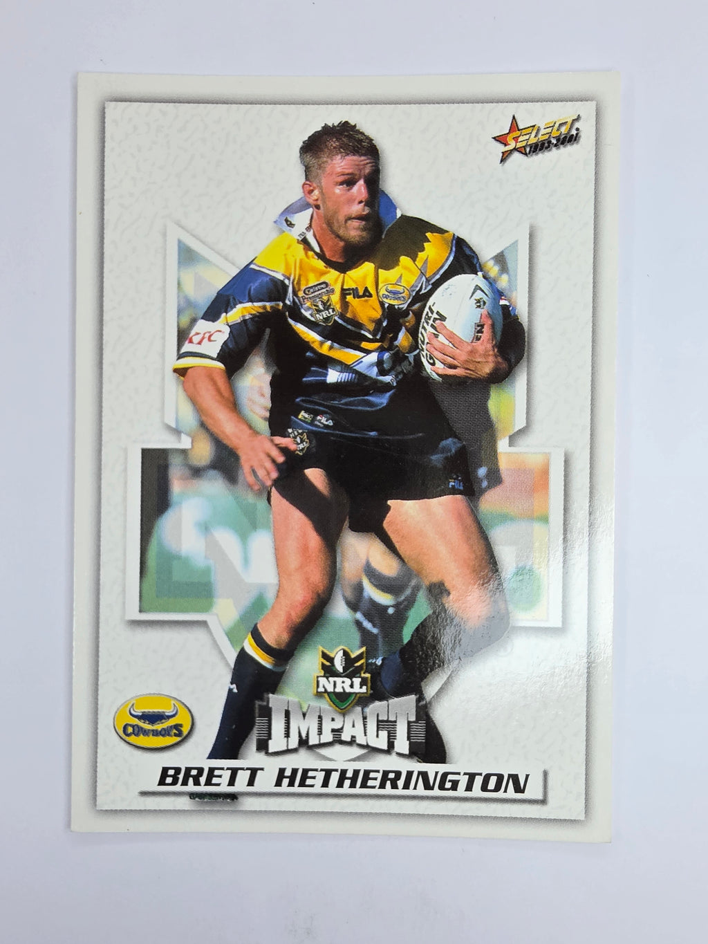 NRL 2001 Impact Base Card #157 Brett Hetherington North Queensland Cowboys