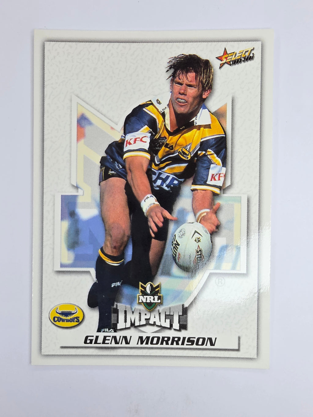 NRL 2001 Impact Base Card #158 Glenn Morrison North Queensland Cowboys