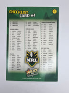 NRL 2009 Champions Base Card #1 Checklist