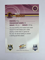 NRL 2009 Champions Base Card #6 Nick Kenny Brisbane Broncos