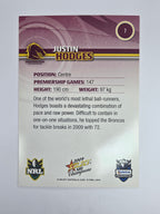 NRL 2009 Champions Base Card #7 Justin Hodges Brisbane Broncos